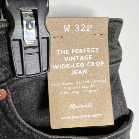 Madewell Petite Perfect Wide Leg Crop Jean Benley Wash Size P32 - Picture 5 of 7